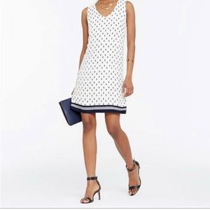 Ann Taylor navy and white dress petite